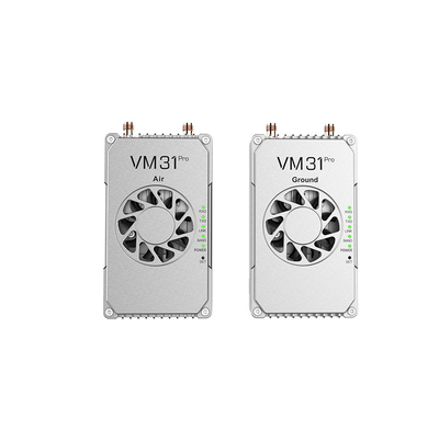 VM31 Video&amp;Data&amp;RC bağlantısı iki frekans seçeneğine sahiptir ((800MHz、1.4GHz) ile 15km dereceli (hava-yer) iletim menzili.