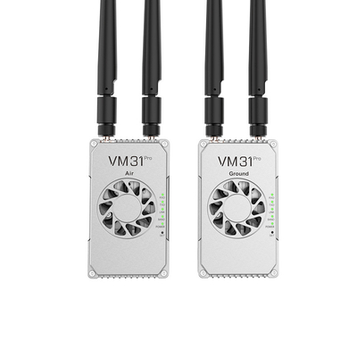 VM31 Video&amp;Data&amp;RC bağlantısı iki frekans seçeneğine sahiptir ((800MHz、1.4GHz) ile 15km dereceli (hava-yer) iletim menzili.
