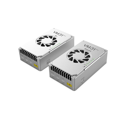 VM31 Video&amp;Data&amp;RC bağlantısı iki frekans seçeneğine sahiptir ((800MHz、1.4GHz) ile 15km dereceli (hava-yer) iletim menzili.